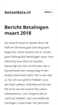 Mobile Screenshot of betaaldata.nl